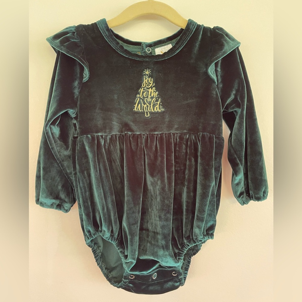 Toddler girls Christmas Bubble Joy to the World